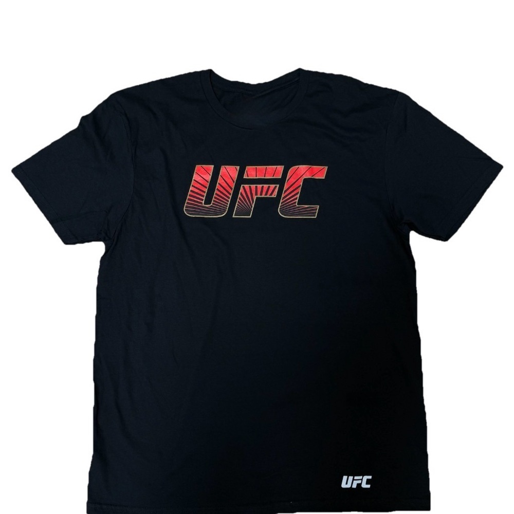 NWT UFC T-Shirt Adult L Black & Red Graphic Tee Cotton Official Licensed Item